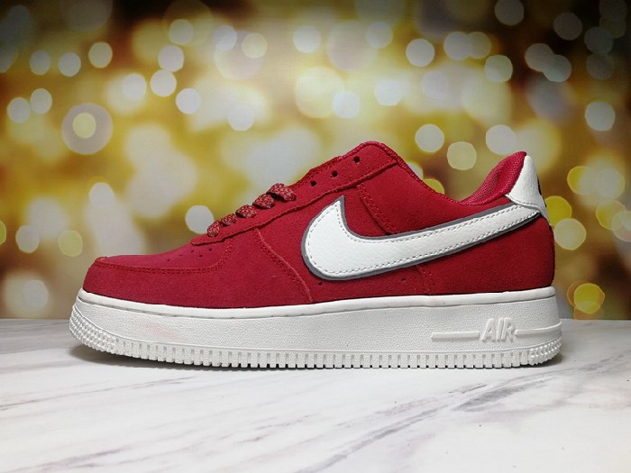 Men's Air Force 1 Low Red Shoes 0235 Men's Air Force 1 Low Red Shoes 0235