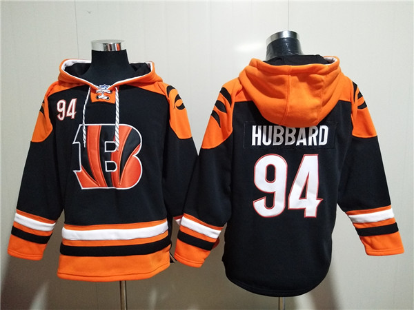 Men's Cincinnati Bengals #94 Sam Hubbard Orange/Black Ageless Must-Have Lace-Up Pullover Hoodie Men's Cincinnati Bengals #94 Sam Hubbard Orange/Black Ageless Must-Have Lace-Up Pullover Hoodie