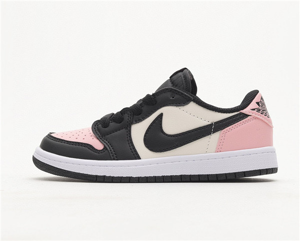 Youth Running Weapon Air Jordan 1 White/Pink/Black Low Top Shoes 0049 Youth Running Weapon Air Jordan 1 White/Pink/Black Low Top Shoes 0049