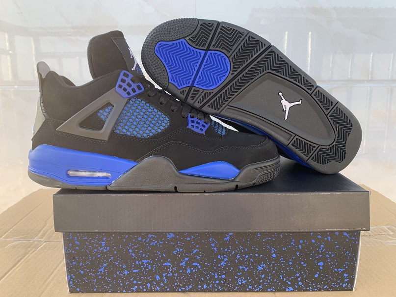 Men's Hot Sale Running weapon Air Jordan 4 Blue/Black Shoes 0114 Men's Hot Sale Running weapon Air Jordan 4 Blue/Black Shoes 0114