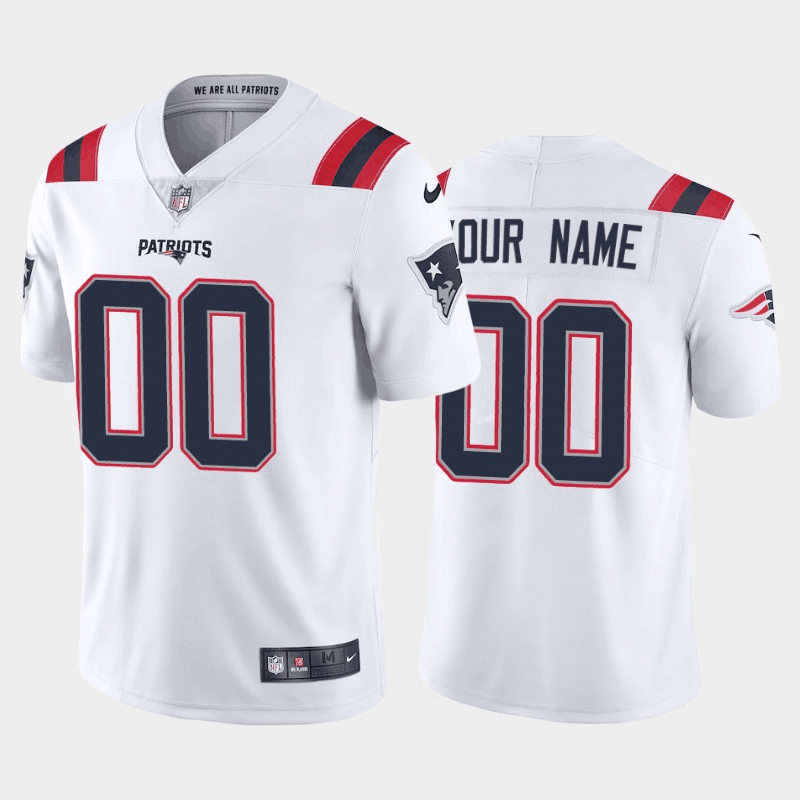 Youth New England Patriots ACTIVE PLAYER Custom White Vapor Untouchable Limited Stitched Jersey Youth New England Patriots ACTIVE PLAYER Custom White Vapor Untouchable Limited Stitched Jersey