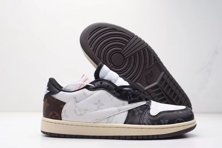 Men's Running Weapon Air Jordan 1 Travis Scott X Low OG "Reverse Mocha" Shoes 152