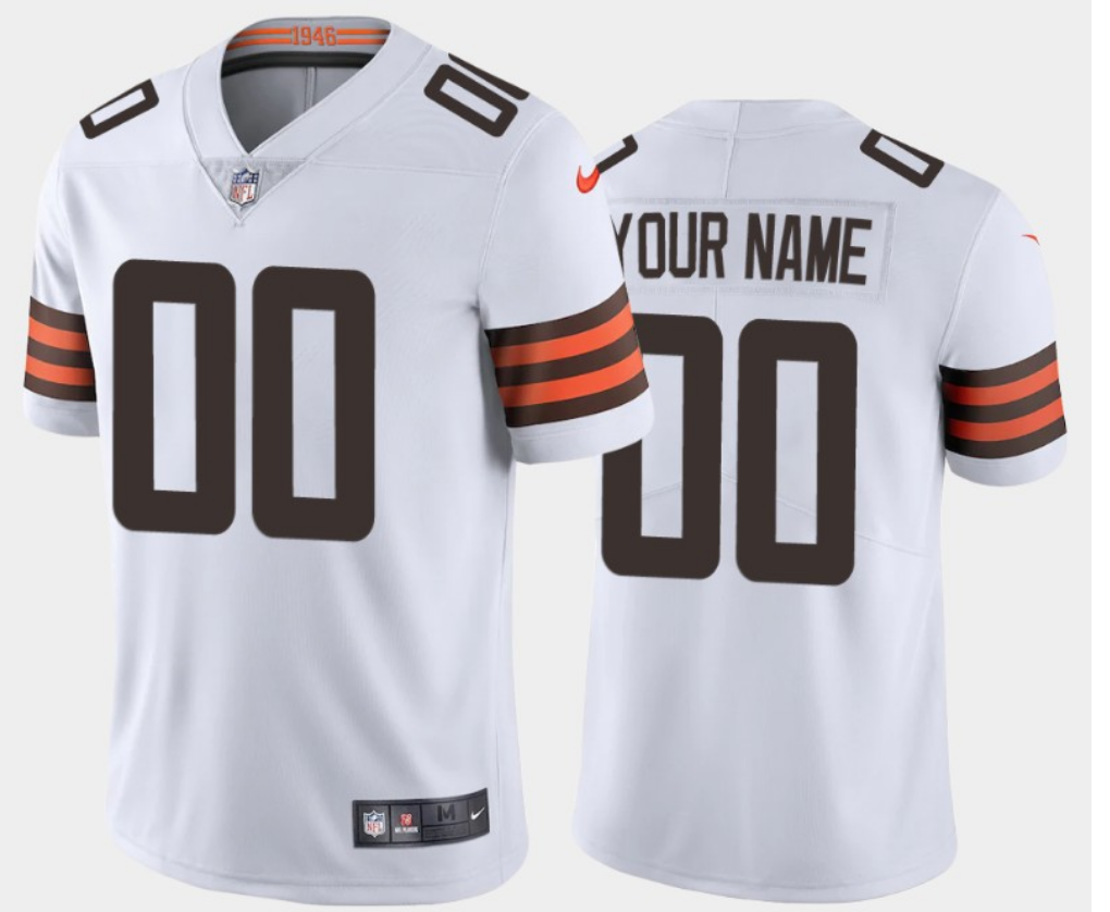Youth Cleveland Browns ACTIVE PLAYER Custom White Vapor Untouchable Limited Stitched Jersey Youth Cleveland Browns ACTIVE PLAYER Custom White Vapor Untouchable Limited Stitched Jersey