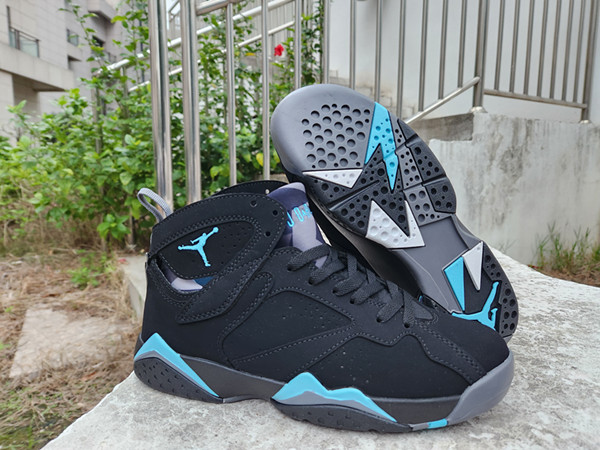 Men's Running Weapon Air Jordan 7 Black Shoes 008