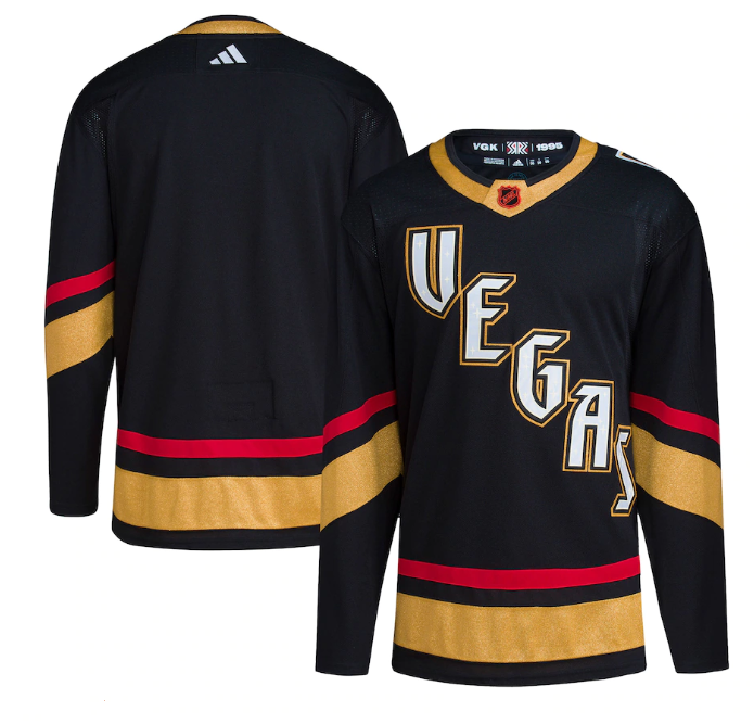 Men's Vegas Golden Knights Custom Black 2022-23 Reverse Retro Stitched Jersey