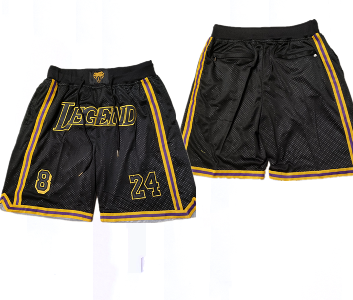 Men's Los Angeles Lakers Black Shorts (Run Small) Men's Los Angeles Lakers Black Shorts (Run Small)