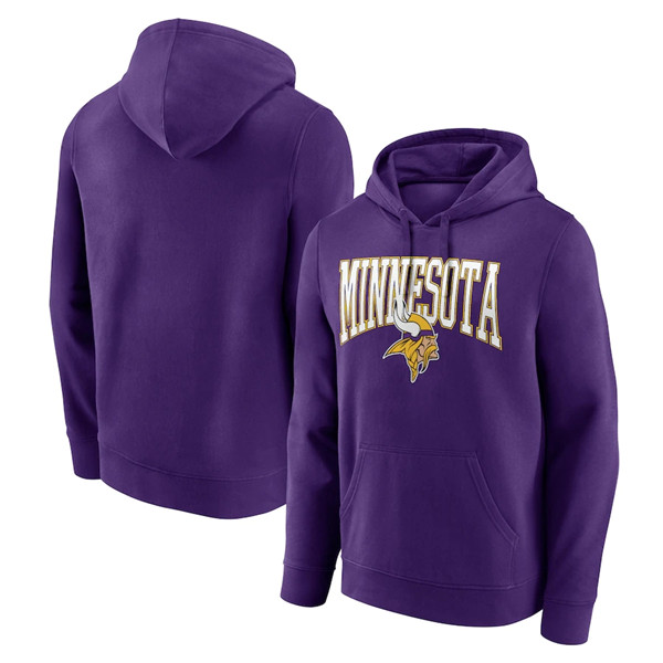 Men's Minnesota Vikings Purple Gridiron Classics Campus Standard Pullover Hoodie Men's Minnesota Vikings Purple Gridiron Classics Campus Standard Pullover Hoodie
