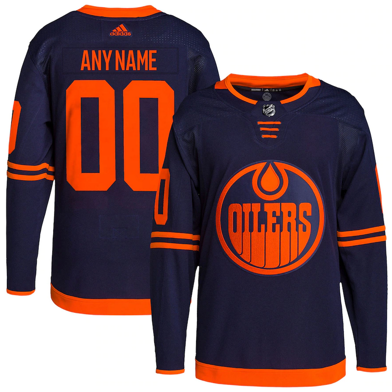 Men's Edmonton Oilers Custom Navy Alternate Primegreen Stitched Jersey Men's Edmonton Oilers Custom Navy Alternate Primegreen Stitched Jersey