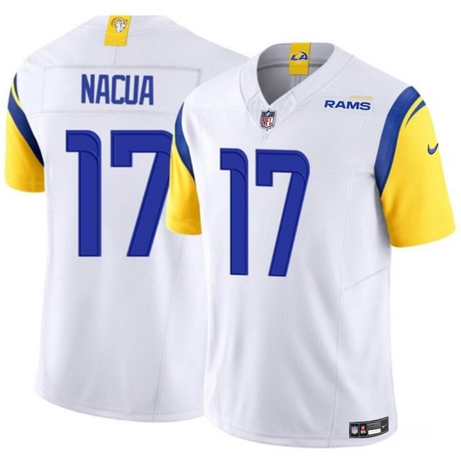 Youth Los Angeles Rams #17 Puka Nacua White 2023 F.U.S.E Vapor Untouchable Limited Stitched Jersey Youth Los Angeles Rams #17 Puka Nacua White 2023 F.U.S.E Vapor Untouchable Limited Stitched Jersey