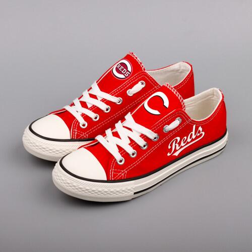 Women's Cincinnati Reds Repeat Print Low Top Sneakers 003