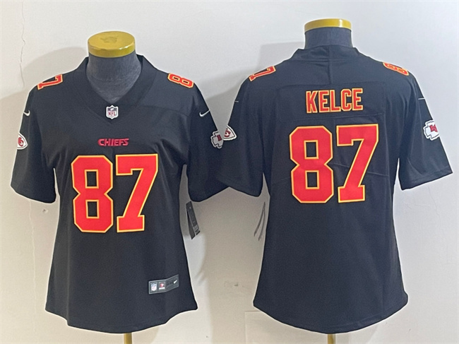 Youth Kansas City Chiefs #87 Travis Kelce Limited Black Vapor Untouchable Stitched Jersey Youth Kansas City Chiefs #87 Travis Kelce Limited Black Vapor Untouchable Stitched Jersey