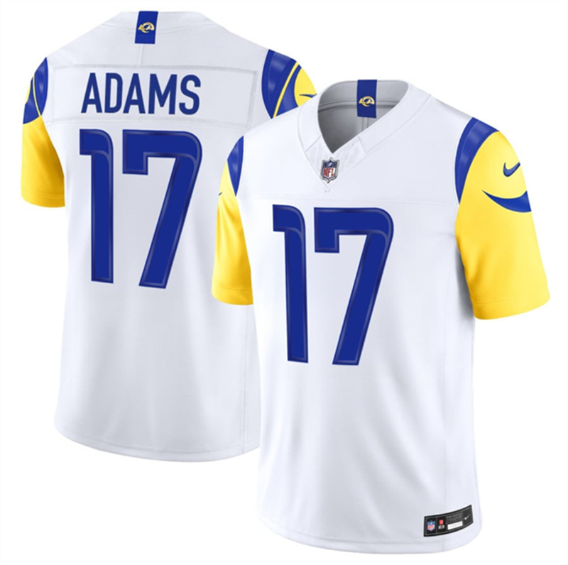 Women's Los Angeles Rams #17 Davante Adams White 2026 F.U.S.E. Vapor Limited Stitched Football Jersey(Run Small)