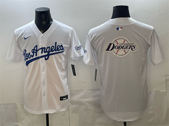 Men's Los Angeles Dodgers Team Big Logo White Alternate Stadium Stitched Baseball Jersey Men's Los Angeles Dodgers Team Big Logo White Alternate Stadium Stitched Baseball Jersey