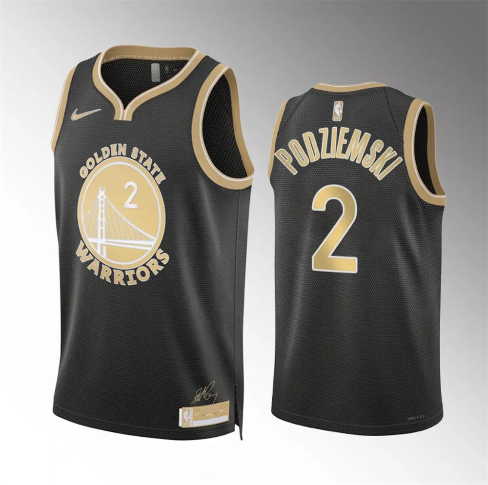 Men's Golden State Warriors #2 Brandin Podziemski Black 2024 Select Series Stitched Basketball Jersey Men's Golden State Warriors #2 Brandin Podziemski Black 2024 Select Series Stitched Basketball Jersey