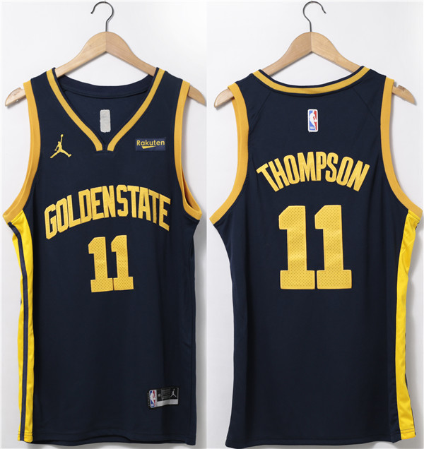 Men's Golden State Warriors #11 Klay Thompson Black Stitched Jersey Men's Golden State Warriors #11 Klay Thompson Black Stitched Jersey