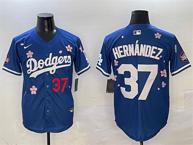 M Men's Los Angeles Dodgers #37 Teoscar Hernández Royal 2025 Tokyo Series Limited Stitched Baseball Jersey M Men's Los Angeles Dodgers #37 Teoscar Hernández Royal 2025 Tokyo Series Limited Stitched Baseball Jersey