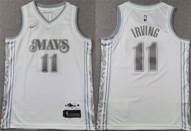 Youth Dallas Mavericks #11 Kyrie Irving White 2024 City Edition Stitched Basketball Jersey Youth Dallas Mavericks #11 Kyrie Irving White 2024 City Edition Stitched Basketball Jersey