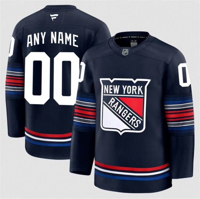 Men's New York Rangers ACTIVE PLAYER Custom Navy 2024-25 Stitched Hockey Jersey Men's New York Rangers ACTIVE PLAYER Custom Navy 2024-25 Stitched Hockey Jersey