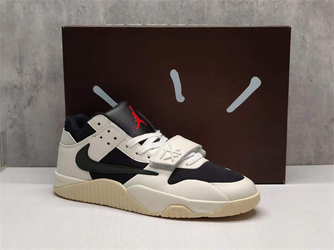 Men's Running Weapon Travis Scott x Jordan Jumpman Jack White/Black Shoes 0643 Men's Running Weapon Travis Scott x Jordan Jumpman Jack White/Black Shoes 0643