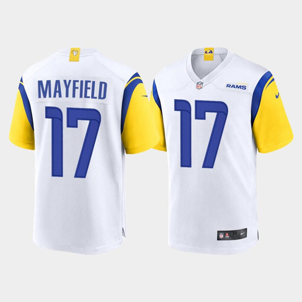 Youth Los Angeles Rams #17 Baker Mayfield White Stitched Game Jersey Youth Los Angeles Rams #17 Baker Mayfield White Stitched Game Jersey