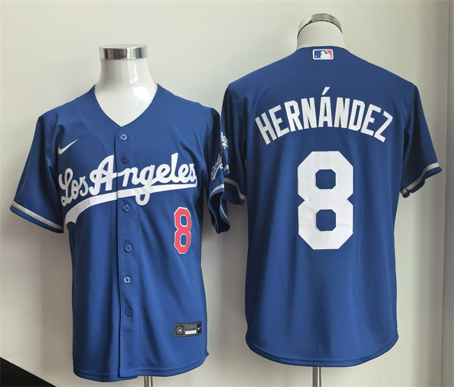 Men's Los Angeles Dodgers #8 Enrique Hernández Royal 2026 Gold Collection Stitched Baseball Jersey Men's Los Angeles Dodgers #8 Enrique Hernández Royal 2026 Gold Collection Stitched Baseball Jersey